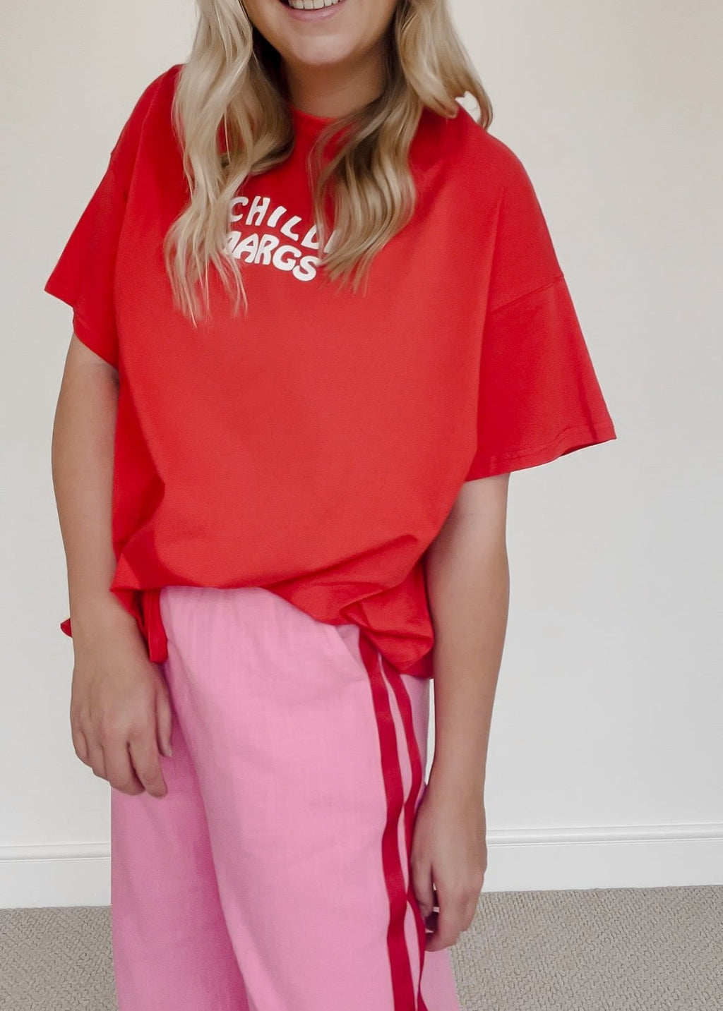 Chilli Margs Pants- Pink/Red