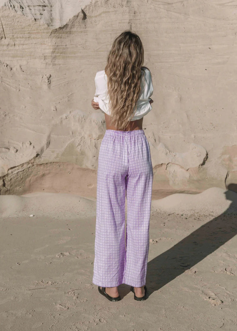 Bobbi Pant - Gingham Lilac