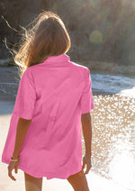 Lara Shirt Dress- Pink