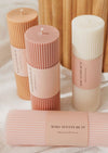 Ribbed Column Candle- Large