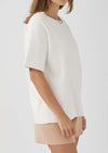 Harper Organic Knit T-Shirt- Cream