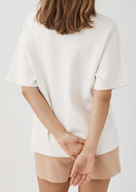 Harper Organic Knit T-Shirt- Cream