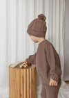 Cable Knit Beanie- Truffle