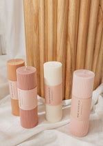 Ribbed Column Candle- Large