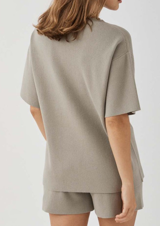 Harper Organic Knit T-Shirt- Sage
